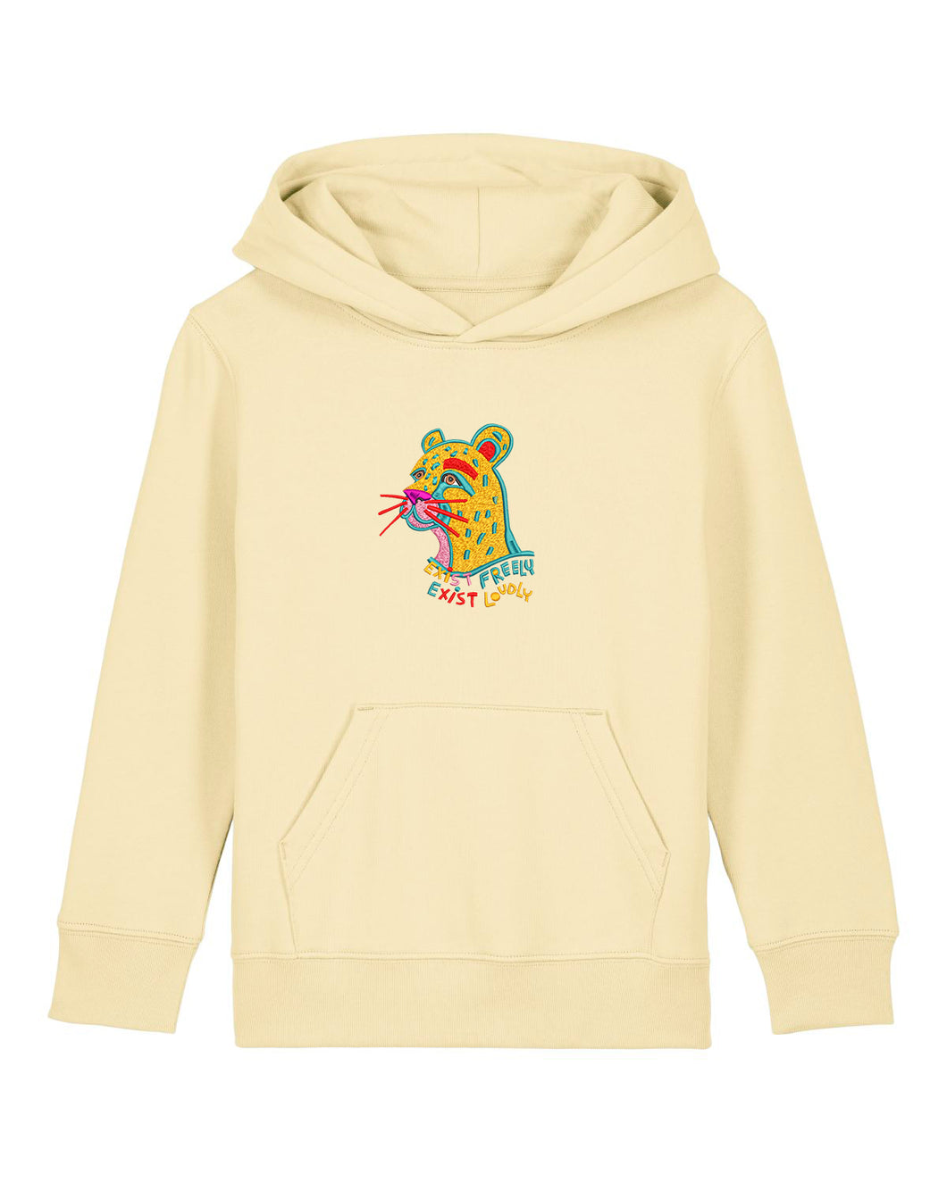 Cheetah 🐆 EXIST FREELY! EXIST LOUDLY!  - Embroidered UNISEX KIDS hoodie