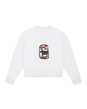 Load image into Gallery viewer, WOOF! WOOF!🐕 Embroidered WOMEN&#39;S CROPPED CREW NECK SWEATSHIRT
