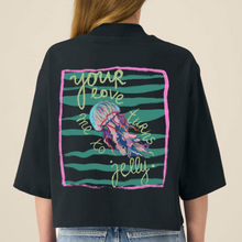 Load image into Gallery viewer, Turn Me to Jelly 🪼 – Women's Recycled Cotton Cropped T-Shirt