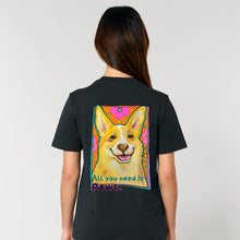 Load image into Gallery viewer, CORGI - All you need is PAWS - Embroidered UNISEX T-shirt