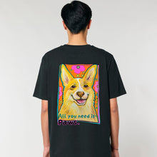 Load image into Gallery viewer, CORGI - All you need is PAWS - Embroidered UNISEX T-shirt