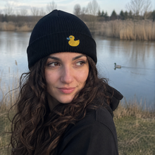 Load image into Gallery viewer, Duck 🦆 – Embroidered Organic Cotton Beanie