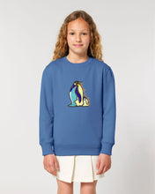 Load image into Gallery viewer, Penguins - Go with the floe! 🐧- Embroidered kids' crew neck sweatshirt