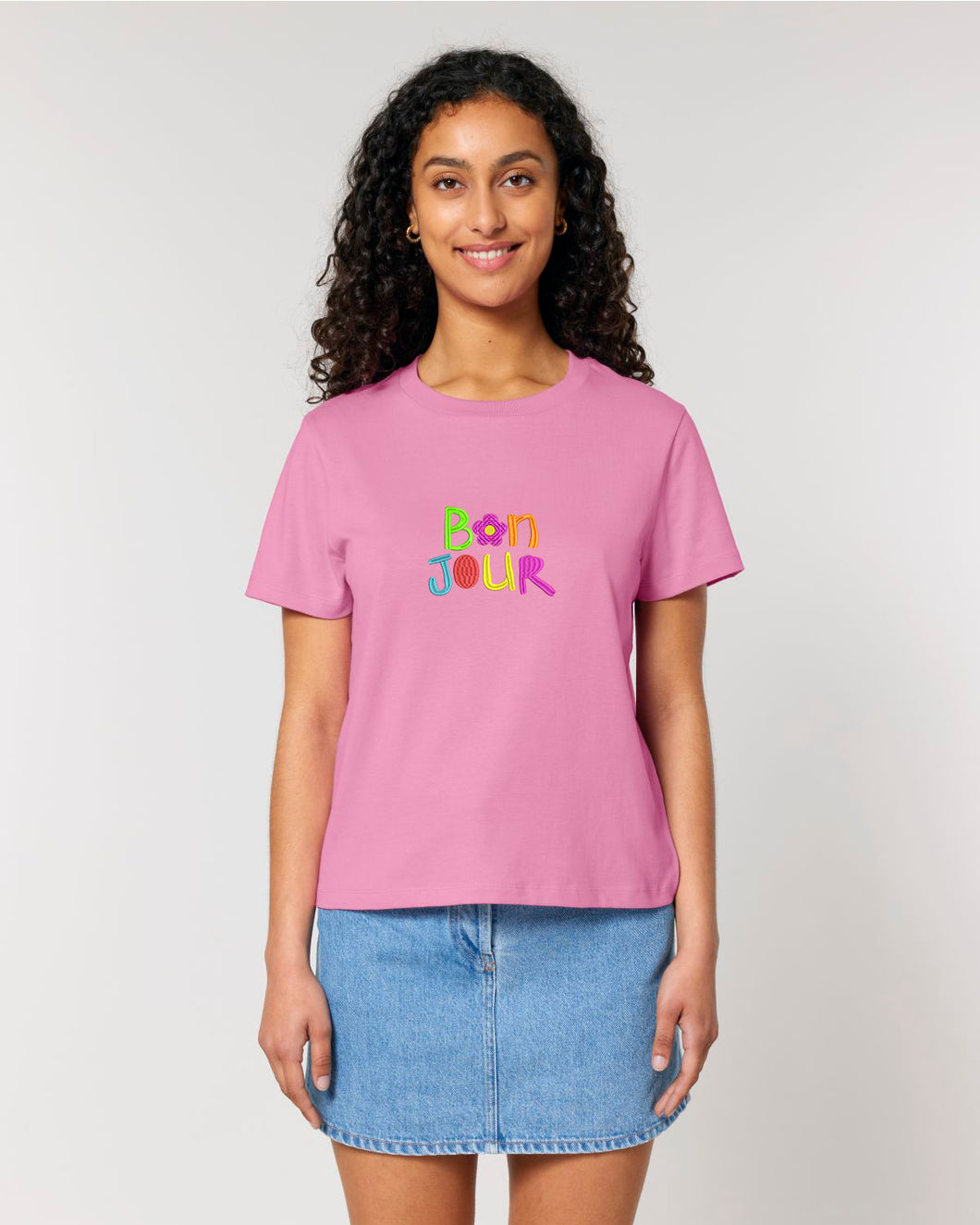 B🌸N JOUR - Embroidered WOMEN'S T-SHIRT
