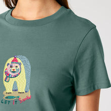 Load image into Gallery viewer, Polar Bear – Let It Snow 🐻❄️ – Embroidered Women's T-Shirt