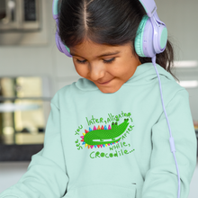 Load image into Gallery viewer, See you later, alligator...🐊- Embroidered UNISEX KIDS hoodie