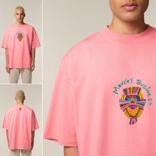 Load image into Gallery viewer, Monkey business 🐵-The Unisex Oversized High Neck T-Shirt - Embroidered