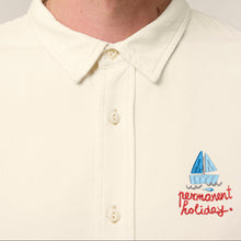 Load image into Gallery viewer, Permanent Holiday ⛵ – Embroidered Unisex Relaxed Shirt