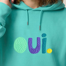 Load image into Gallery viewer, OUI. – Embroidered Unisex Hoodie