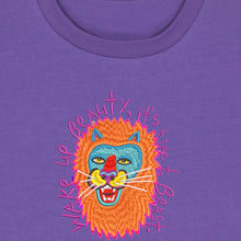 Load image into Gallery viewer, Lion – Wake Up Beauty, It's Time to Beast 🦁 – Embroidered Women's T-Shirt