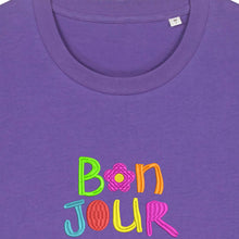 Load image into Gallery viewer, B🌸N JOUR – Embroidered Women's T-Shirt