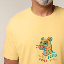 Load image into Gallery viewer, Cheetah 🐆 EXIST FREELY! EXIST LOUDLY! - Embroidered UNISEX T-shirt