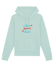 Load image into Gallery viewer, Ciao AMORE Ciao ❤️ - Embroidered - THE ESSENTIAL UNISEX HOODIE SWEATSHIRT
