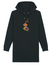 Load image into Gallery viewer, Sssmile 🐍 - Embroidered WOMEN&#39;S HOODIE DRESS
