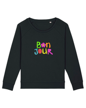 Load image into Gallery viewer, B🌸N JOUR- Embroidered WOMEN&#39;S RELAXED FIT SWEATSHIRT
