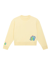 Load image into Gallery viewer, Looking sharp! 🌵Embroidered WOMEN&#39;S CROPPED CREW NECK SWEATSHIRT
