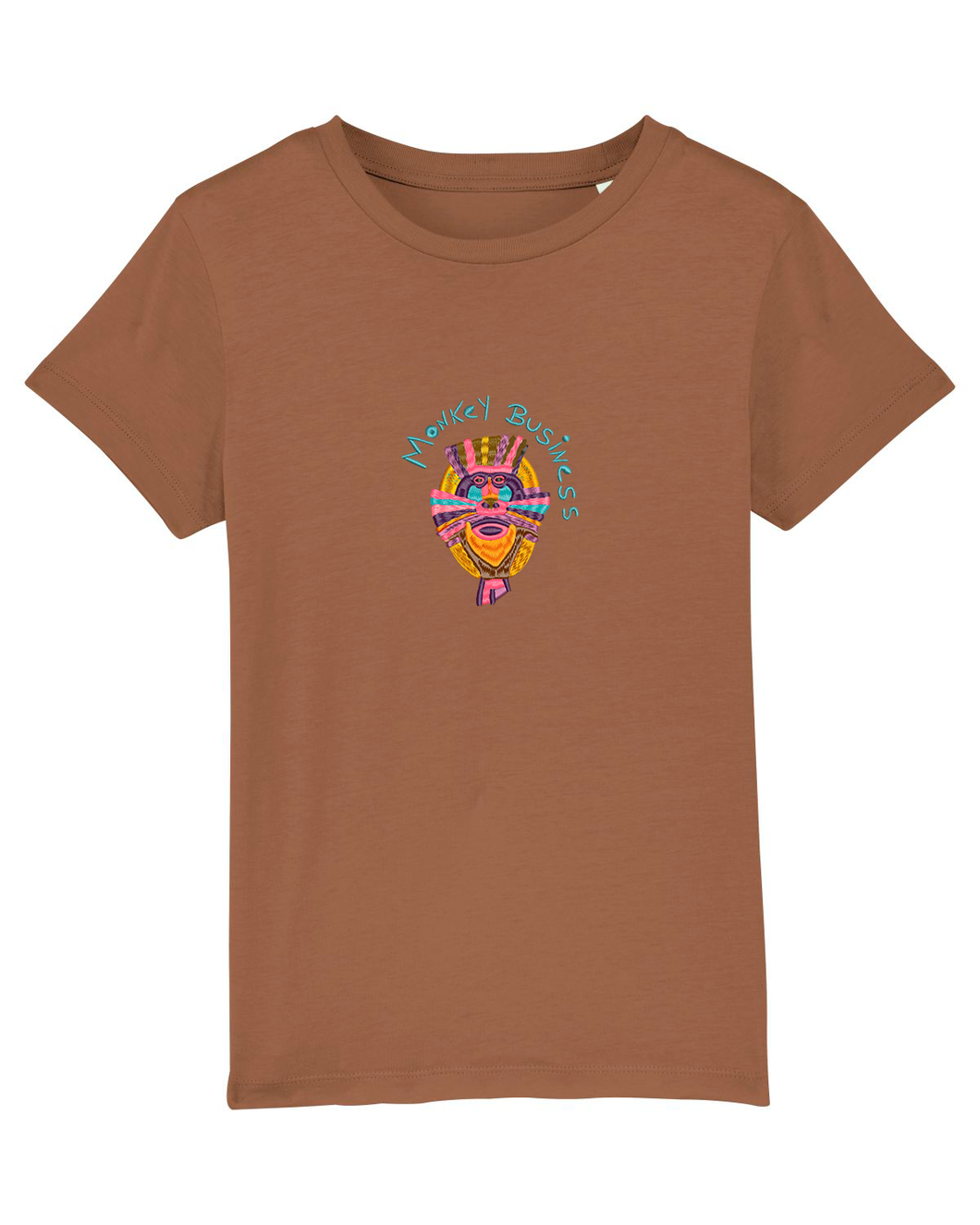 Monkey business 🐵- organic cotton embroidered kids T-shirt
