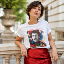 Load image into Gallery viewer, Велко Кънев — „Размах, повече размах трябва!“ | ARTRIOTI Organic T-Shirt
