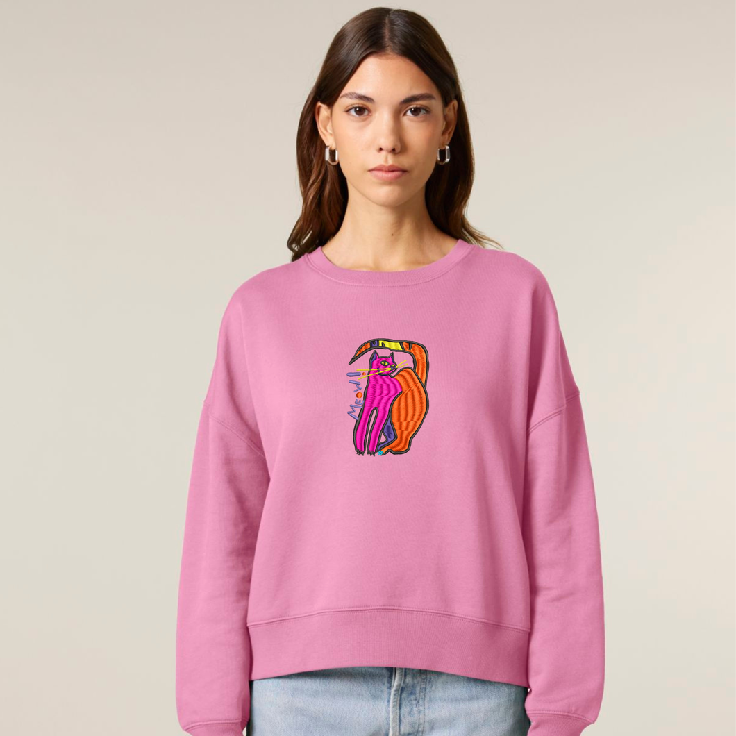 Cat - MEOW! - The women's crew neck sweatshirt