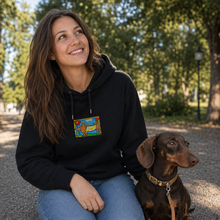 Load image into Gallery viewer, Dachshund – Hey, Good Lookin' – Embroidered Unisex Hoodie
