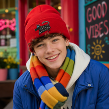 Load image into Gallery viewer, Dog – Embroidered Recycled Polyester Beanie
