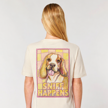 Load image into Gallery viewer, Beagle – SNIFF HAPPENS. – Printed Unisex T-Shirt
