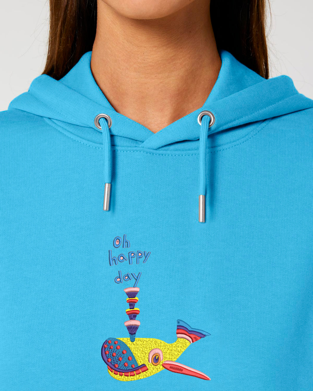 NEW - Oh happy day! 🐳 - Embroidered UNISEX hoodie