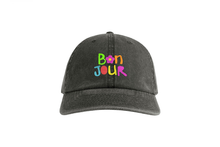 Load image into Gallery viewer, BON JOUR - Embroidered vintage floppy cap
