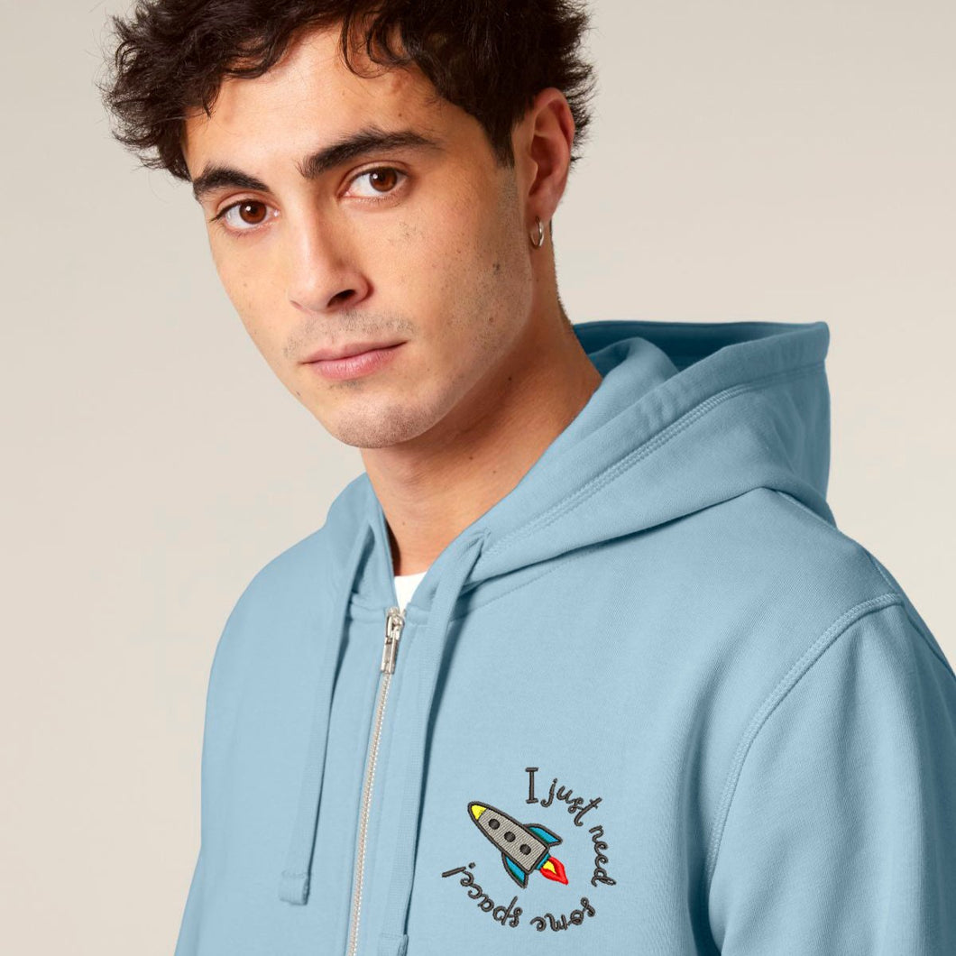 I just need some space! 🚀 -mid-light unisex zip-thru hoodie sweatshirt