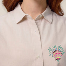 Load image into Gallery viewer, Shell we dance 🐚- Embroidered Women's Oxford Shirt
