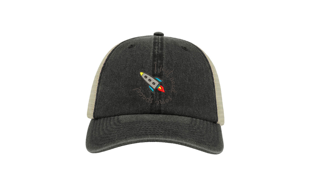 I just need some space! - Embroidered vintage floppy cap
