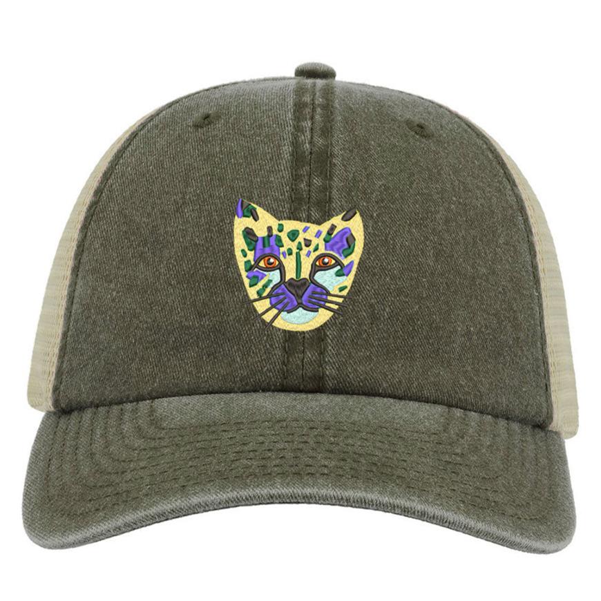 Cheetah - Embroidered vintage floppy cap