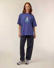 Load image into Gallery viewer, Natural born chiller...-The Unisex Oversized High Neck T-Shirt - Embroidered
