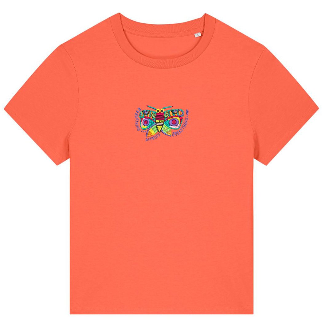 BUTTERFLY - Embroidered Women's T-shirt