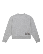 Load image into Gallery viewer, NATURAL BORN CHILLER... Embroidered WOMEN&#39;S CROPPED CREW NECK SWEATSHIRT
