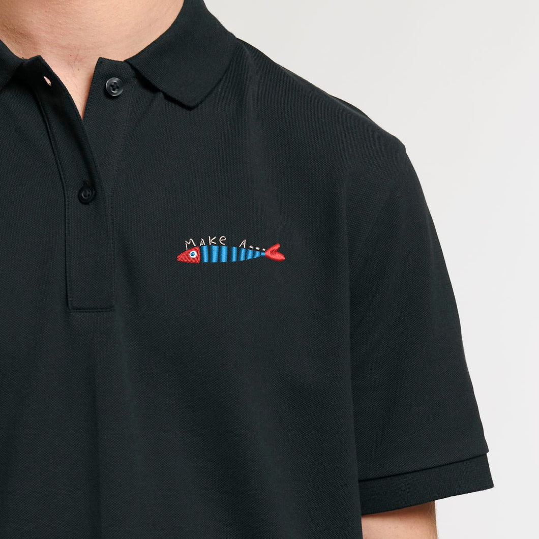 MAKE A...🐟-  Embroidered UNISEX POLO