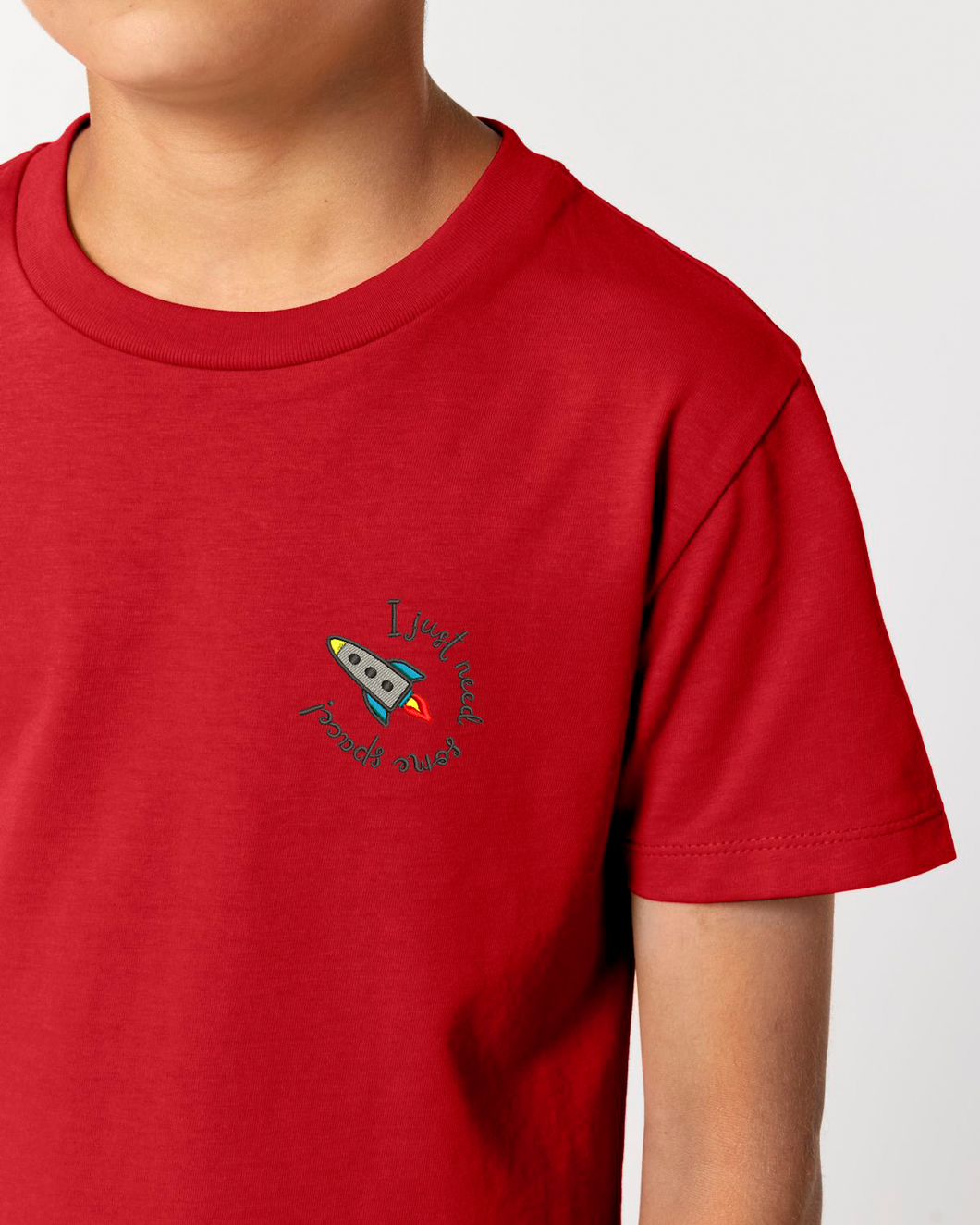 I just need some space! 🚀- organic cotton embroidered kids T-shirt