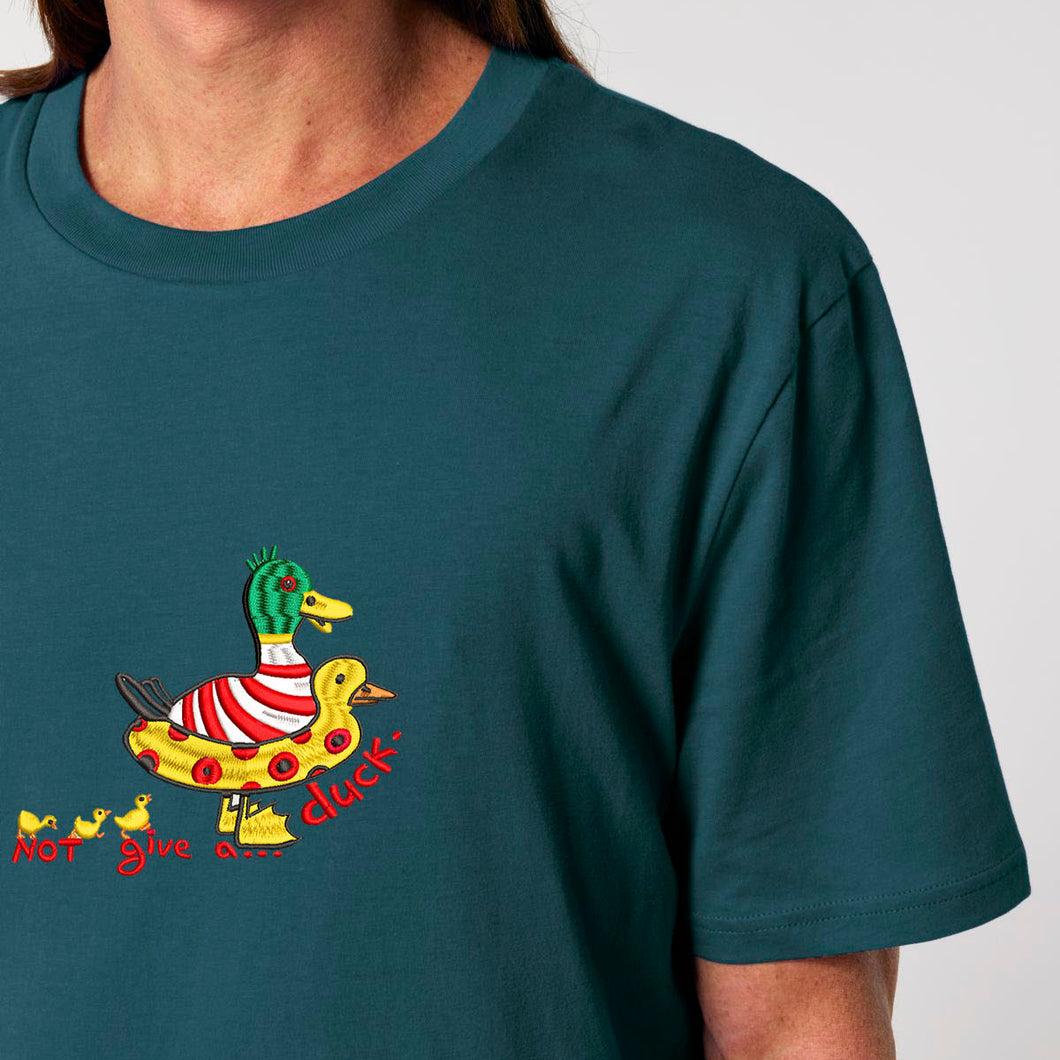 Not give a...duck. 🦆 - Embroidered UNISEX T-shirt
