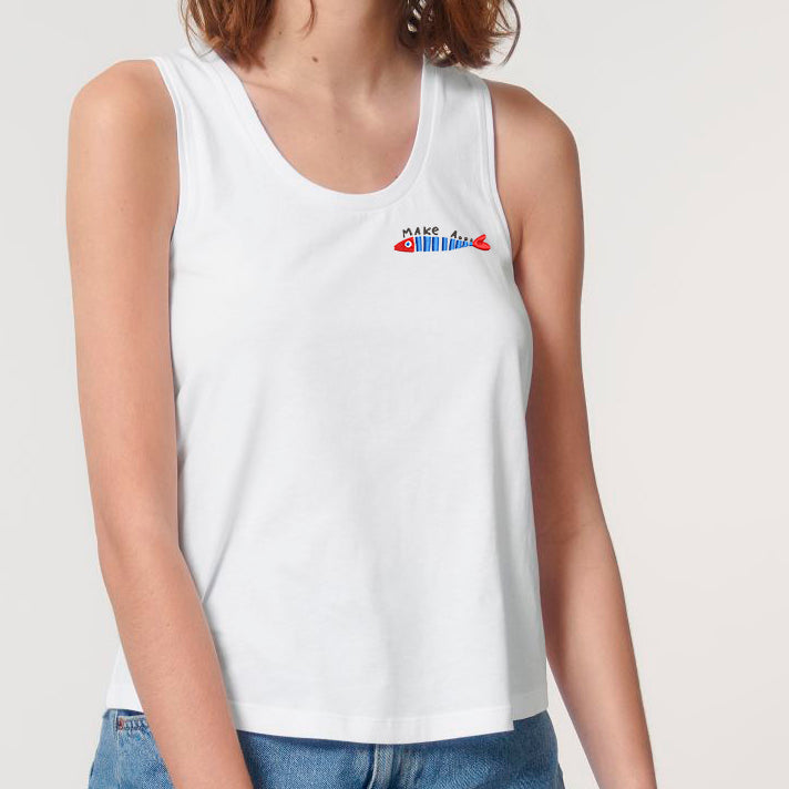 MAKE A...🐟- The women's cropped tank top - Embroidered