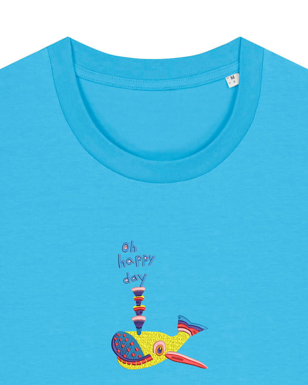 Oh happy day! 🐳- Embroidered unisex T-shirt