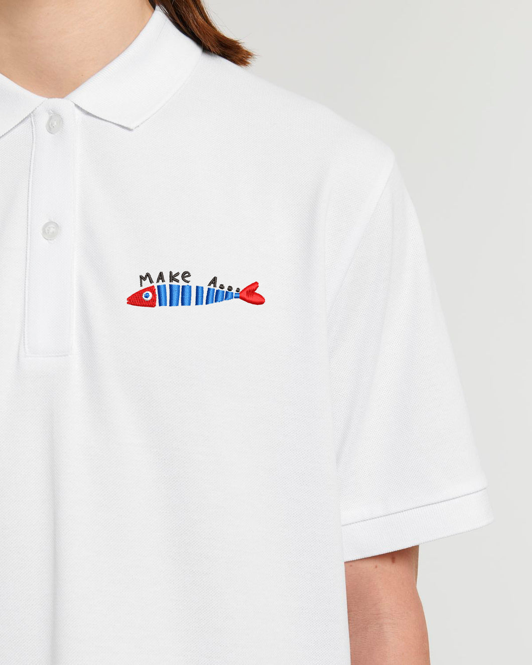 MAKE A...🐟-  Embroidered UNISEX POLO