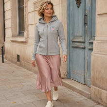 Load image into Gallery viewer, Shell We Dance 🐚 – Embroidered Women’s Zip Hoodie · Last Piece
