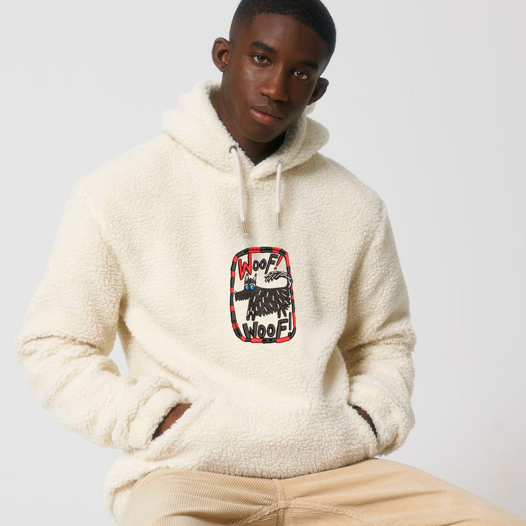 WOOF! WOOF!🐕- THE UNISEX SHERPA HOODIE - embroidery