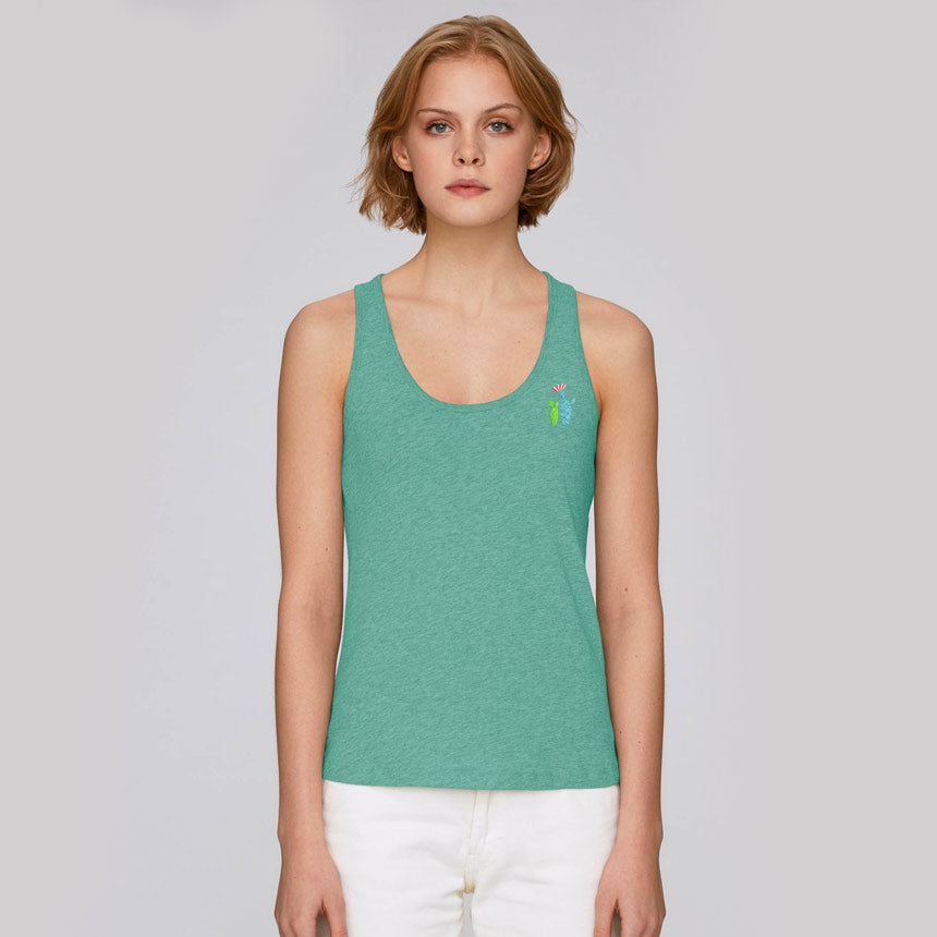 Cactus - The women's cropped tank top - Embroidered