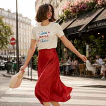 Load image into Gallery viewer, Ciao Amore Ciao ❤️ – Embroidered Women's T-Shirt
