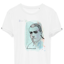 Load image into Gallery viewer, Йордан Йовков — „Жената, момче, е рай, жената е вечна мъка…“ | ARTRIOTI Organic T-Shirt
