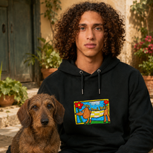Load image into Gallery viewer, Dachshund - Hey, Good Lookin'- Embroidered UNISEX hoodie
