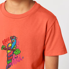 Load image into Gallery viewer, FREE AS A BIRD. 🦜- Embroidered kids tshirt
