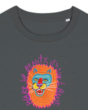 Load image into Gallery viewer, Lion - WAKE UP BEAUTY, IT&#39;S TIME TO BEAST.- Embroidered UNISEX T-shirt
