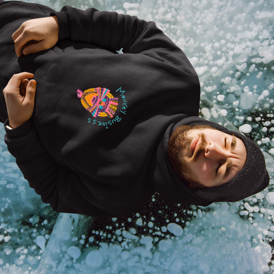 Monkey business 🐵 - Embroidered unisex hoodie